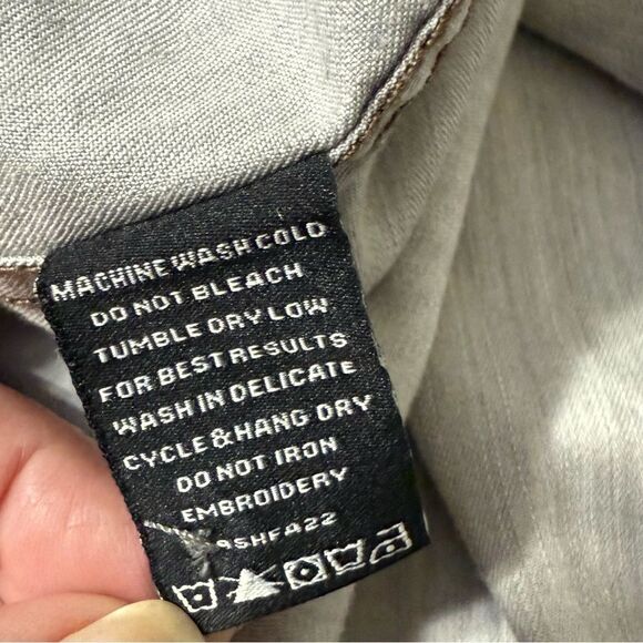 Kimes Ranch Western Long Sleeve Grimes Pearl Snap Gray Denim Shirt - Picture 16 of 16